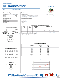 Datasheet TC4-11 manufacturer Mini-Circuits